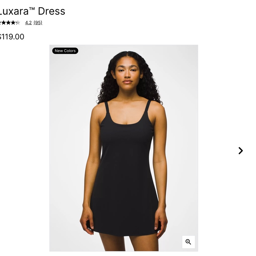 PrAna Luxara Dress Black M EUC